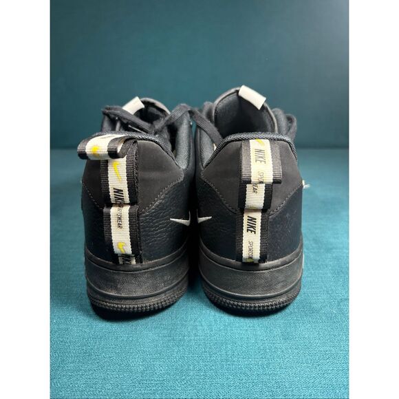 Nike Air Force 1 ’07 LV8 Overbranding Black White Tour Yellow Men’s Size 12 AJ77
